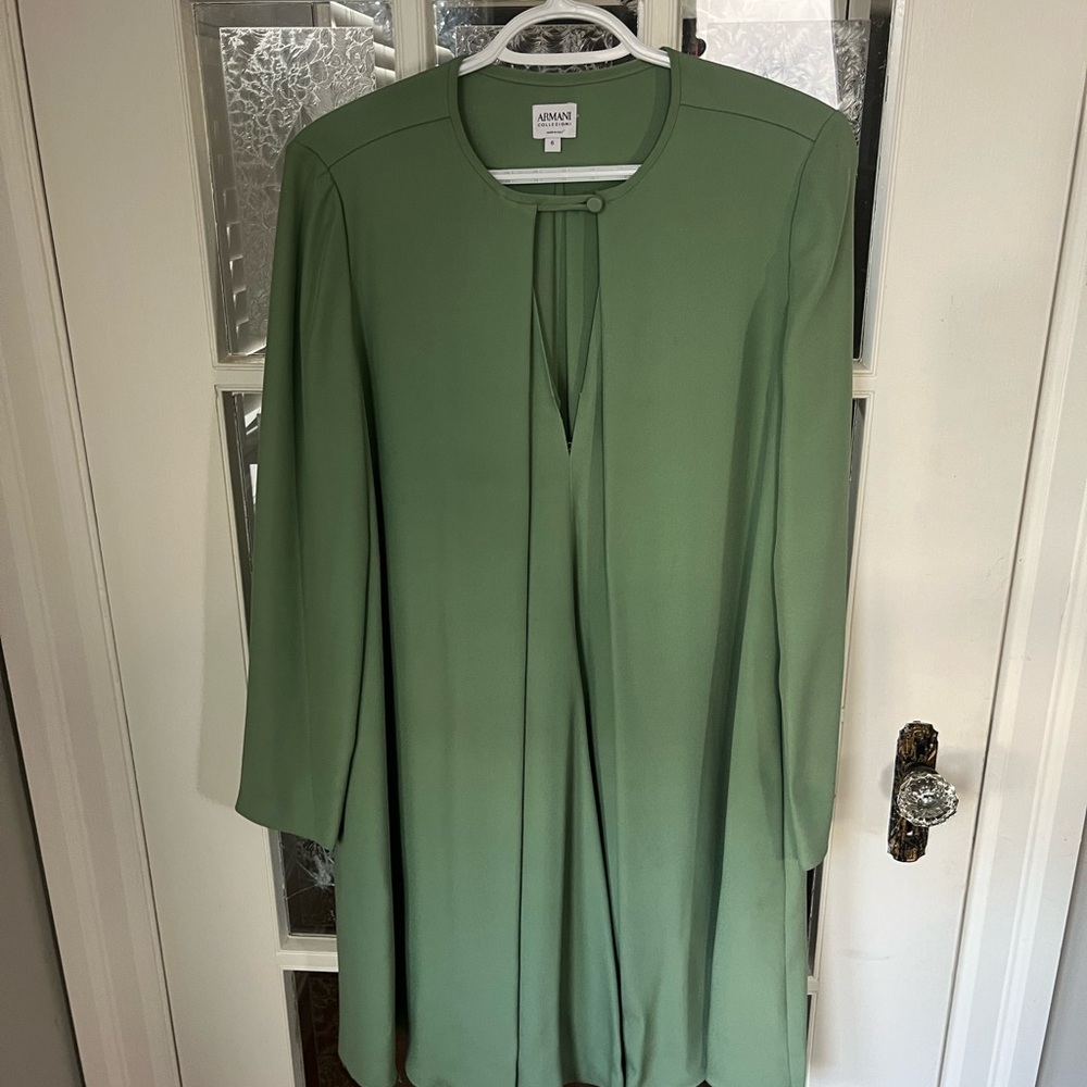 Armani Collezioni Sage Green Tunic | Vintage Designer | Size 6